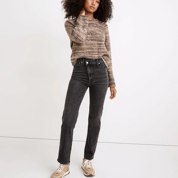 Madewell Women’s The Perfect Vintage Straight Jean In Idlewood Wash Cross Over - Picture 1 of 11